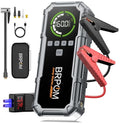 Jump Starter with Air Compressor, BRPOM 8000A Portable Car Jump Starter (All Petrol/12L Diesel), 160PSI 12V Battery Jump Starter Power Pack with Jump Clamps, LCD Screen, 600 Lumens Emergency Light