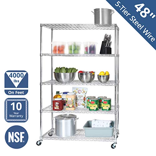 Seville Classics UltraDurable Heavy Duty NSF Solid Steel Wire Rack Storage Unit Organizer & UltraDurable Heavy Duty NSF Solid Steel Wire Rack Storage Unit Organizer