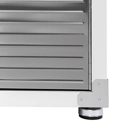 UltraGarage Heavy-Duty Metal Storage Cabinet, Industrial Grade Steel Construction with Slatted Doors, Lock Keys,Professional Garage Organization System (White, 48" W x 24" D x 72" H)