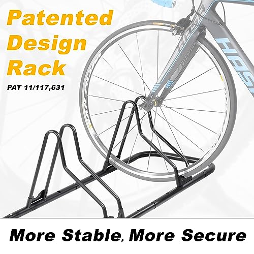 CyclingDeal Bicycle Floor Parking Rack Stand - for Mountain MTB Road Bike - Indoor Home Garage Storage - Classic 5 Bikes