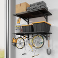 Jusgym 2-Pack 2x3ft Garage Shelving Wall Mounted, 2' x 3' Heavy Duty Garage Storage Shelves with Hooks, 500LB Capacity