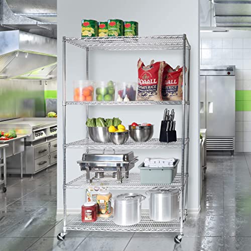 Seville Classics UltraDurable Heavy Duty NSF Solid Steel Wire Rack Storage Unit Organizer & UltraDurable Heavy Duty NSF Solid Steel Wire Rack Storage Unit Organizer