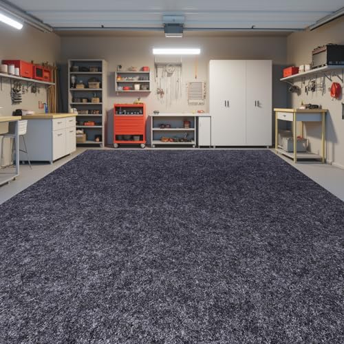 Evercomfy Garage Floor Mat, 7.4 x 8.4 Ft Waterproof Mat with Non-Slip Backing, Reusable Absorbent Surface, Easy Clean Floor Protector Oil Spill Mats for Garage, Driveway, Workshop