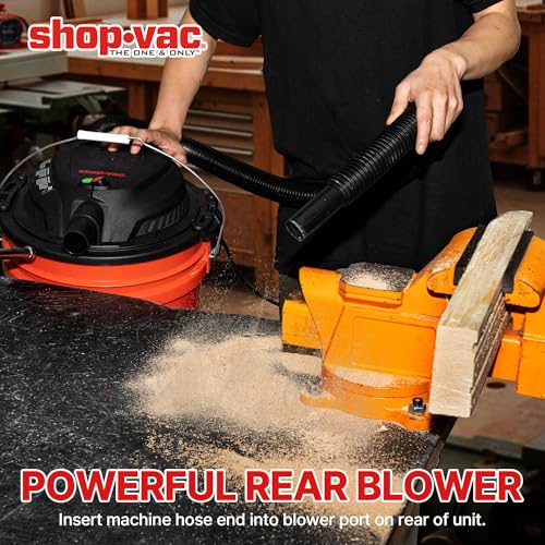 Shop-Vac 2.5 Peak HP Wet/Dry Vac Bucket Head, Fits 5 Gallon Bucket (Sold Separately), Portable Shop Vacuum, 1.25 Inch Diameter x 4 Foot Hose, 6 Foot Cord, Ideal for Jobsite, Garage, Workshop & Home