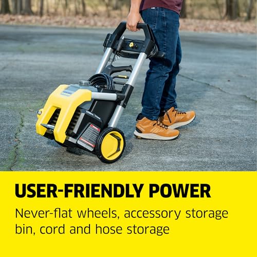 Kärcher Pressure Washer K1700, CETA Certified, 3 Spray Nozzles, Detergent Tank, for Cars, Driveways, Siding, Patios, 1.2 max. GPM