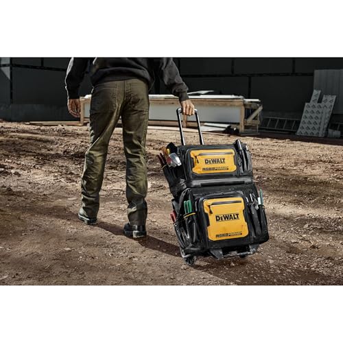 DEWALT 18 Inch Rolling Tool Storage Bag with 27 Pockets (DWST560107)