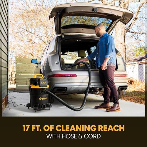Vacmaster Professional 6 Gallon 4.5 Peak HP Wet/Dry Vacuum with Self-Cleaning Filter System - VDK611PF 0201