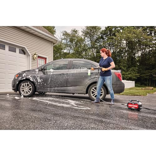 CRAFTSMAN Electric Pressure Washer, Cold Water, Lightweight Corded Power Washer for Cars, Driveways, Patio and Garage, Powerful 1700-PSI, 1.2-GPM, Compact, Easy to Use (CMEPW1700)