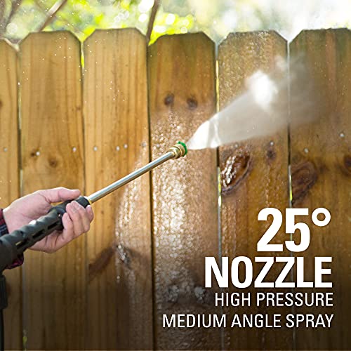 Greenworks 2000 PSI (1.2 GPM) Electric Pressure Washer (25°, 40°, Soap, and Turbo Nozzle) For Use On Decks, Fences, Concrete Patios, Sidewalks & More. Medium-Duty