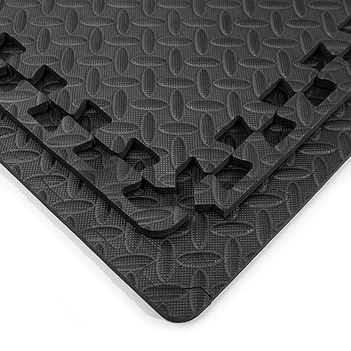 Art3d 24 Sq.Ft EVA Puzzle Exercise Mats, 24" x 24" x 1/2" Thick Foam Interlocking Tiles for Gyms, Flooring, Workout, Gym Equipment, Pack of 6