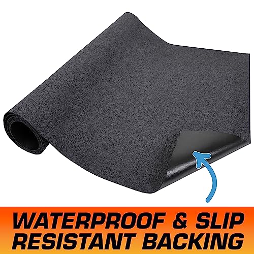 Armor All Garage Floor Runner Mat, (216" x 30"), Protects Surfaces, Transforms Garage, Absorbent, Waterproof, Durable, Trimmable (USA Made) (Charcoal)
