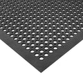 Ottomanson Heavy Duty Rubber Floor Mat – Non-Slip, Waterproof, Easy to Clean – Anti-Fatigue Mat for Commercial Kitchens, Restaurants, Workshops – Oil Resistant, Hose Washable – 36" x 60", Black
