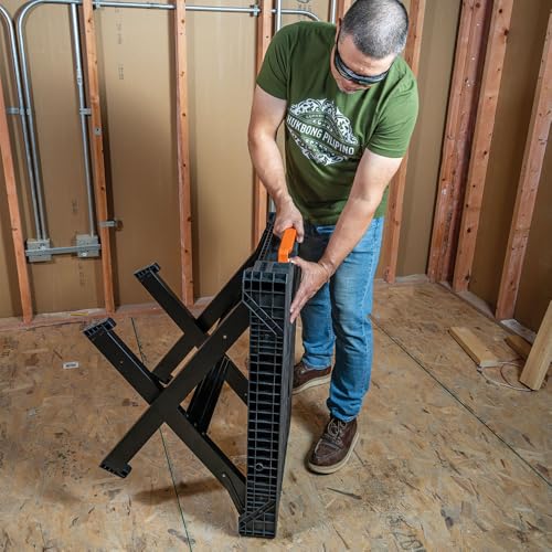 Klein Tools 54410MB MODbox Work Bench, Folding Work Table, Lightweight Portable Workstation, 1000-Pound Capacity, 39.25 x 23.75 x 30.9-Inch, Compatible with MODbox Rail System