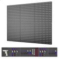ValueMax 6 Pack Metal Pegboard Panels, 12”x 12” Heavy Duty Metal Pegboard Wall Organizer for Home, Garage, Workbench, Kitchen, Craft Room Tool Storage, Black Modular Peg Board Organizer Board