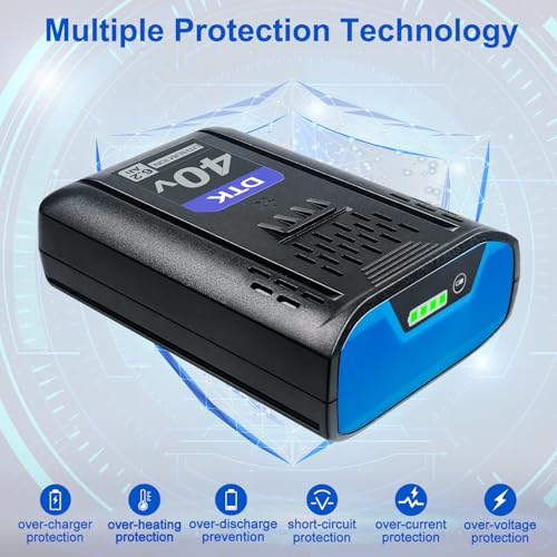 DTK Replacement for Kobalt 40V Battery 6200mAh Cordless Power Tool Battery KPM1040A-03, KM-1640-06, KM 4040-06,2 Packs
