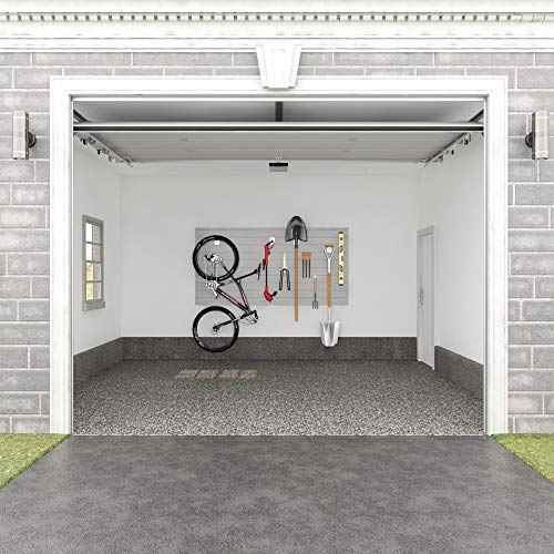 Proslat Garage Storage PVC Slatwall Panel - 2 Packs of 8 ft. x 4 ft. Sections (20 Single Slats which make up 64 sq.ft ) (Light Gray)