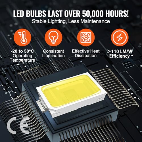 VEVOR Hexagon Garage Lights, 66300LM, 6500K 15 Grid Systems Honeycomb Hexagonal Garage LED Lights, DIY Cool White Car Detailing Ceiling Lighting Bright Shop Light for Gym Basement Workshop