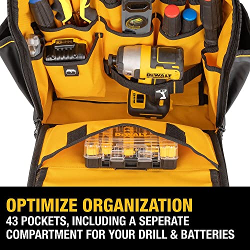 DEWALT Tool Backpack, Tool Storage and Organization, Durable and Water Resistant (DWST560102)