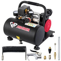 JIR JINGREN 1HP Quiet Air Compressor,1 Gallon Steel Tank, 1.65CFM @ 90PSI Oil Free Air Compressor & Max. 120PSI Pressure for Tire Inflation,Nailing,Home DIY Project(With Accessories Kit)