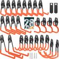 LUPYJI 28 Pack Heavy Duty Garage Hooks, Utility Wall Mounted Storage System, with Anti-Slip Coating Hanger, for Hanging Power and Garden Tools, Ladders, Bikes, Ropes and Bulk Items