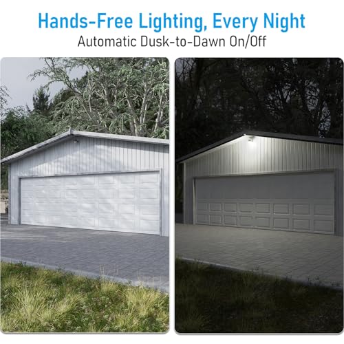 TORCHSTAR LED Barn Light, Dusk to Dawn Area Lights with Photocell, Outdoor Security Flood Lighting, ETL & FCC Listed, IP65 Waterproof, Aluminum Housing, 110-277V, Garage, Yard, 5000K Daylight, Bronze