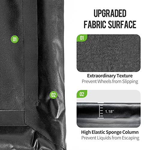 WELKIN Containment Mat,(8'5" x 22'),Non-Slip Garage Floor Mat - Heavy Duty Waterproof Protection from Snow, Rain and Mud for Cars