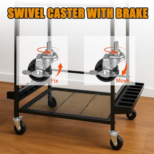 Aventik Fishing Rod Holders For Garage, 3-Tier Fishing Rod Rack Store 12 Rods& 8 Reels, Heavy Duty Pegboard Freestanding Rod Rack