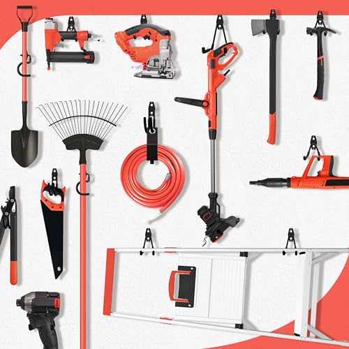 Kodreat 18 Pack Garage Hooks Heavy Duty - Anti-Slip Coating， Garage Storage Hooks for Hanging Bike，Ladder，Garden Tools，Hose