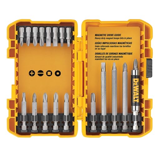 DEWALT Screwdriver Bit Set, 100 Pc Impact Driver Bit Set with Drill Bits, Magnetic Holder and Nut Drivers, FlexTorq Impact Ready, ToughCase Included (DWA2FTS100)