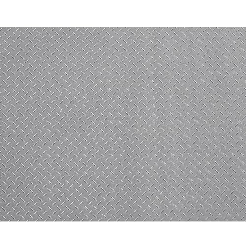 VEVOR Garage Floor Roll, 7.5 x 20 ft Garage Flooring Mat, 2.2 mm Thickened PVC Diamond Plate Floor Protector Mat with Double-Sided Tape, Non-Slip, Easy to Clean for Warehouse, Gyms,Silver Gray