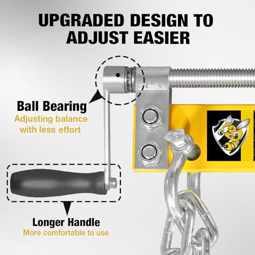 YELLOW JACKET Engine Hoist Shop Crane Engine Leveler 1500lbs Steel with Ball Bearing and Adjustable Handle