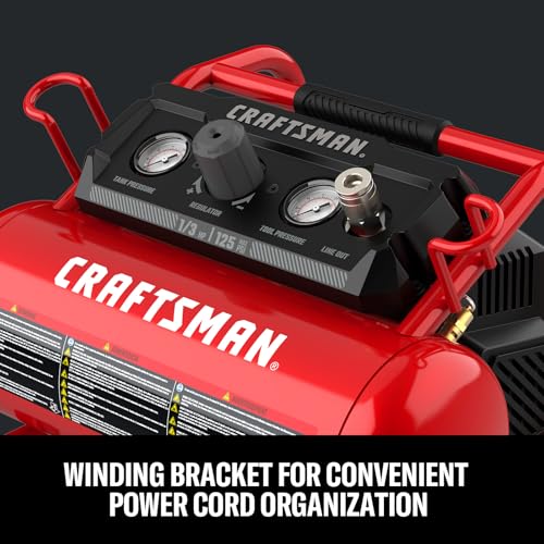 CRAFTSMAN Air Compressor, 2 Gallon Portable Air Compressor 1/3HP Max 125 PSI Oil-Free Light Weight with 10 PCS Accessory Kit