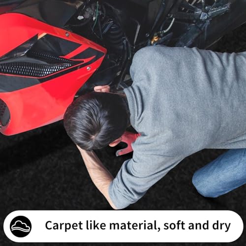 AAIN Oil Spill Mat (17' x 7'4"), Garage Floor Mat, Absorbent Oil Pad, Premium Maintenance Mat, Waterproof, Protect Garage Surface from Spill & Stain, Reusable, Washable, Durable, Black