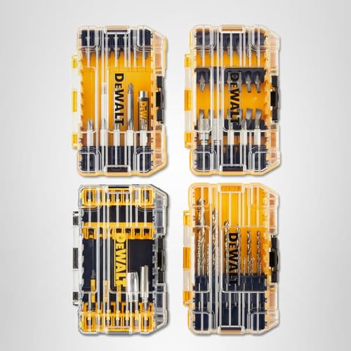DEWALT Screwdriver Bit Set, 100 Pc Impact Driver Bit Set with Drill Bits, Magnetic Holder and Nut Drivers, FlexTorq Impact Ready, ToughCase Included (DWA2FTS100)