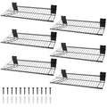 GMSXCC Slat Wall Shelves Accessories - 24 Inch Slatwall Wire Shelf Heavy Duty Storage Garage Shelving Wall Mounted (6 Pack)