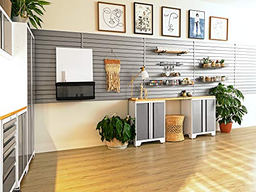 NewAge Products Bold Series White 7 Piece Set, Garage Cabinets, 54872