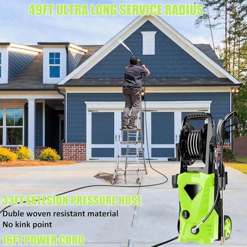 Imdot 5000PSI Electric Pressure Washer 2026 2.8GPM High Power Washer with 4 Pressure Nozzle and Soap Bottle for Home, Car Washing, Fence Cleaning, Patio (Green)