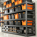 BEESTMUEBLE Upgrade 72" H Garage Shelving Unit, 3500LBS Heavy Duty 5-Tier Metal Storage Shelves with Anti-Fall Rails, Adjustable Industrial Steel Rack, Pantry Kitchen Basement Warehouse