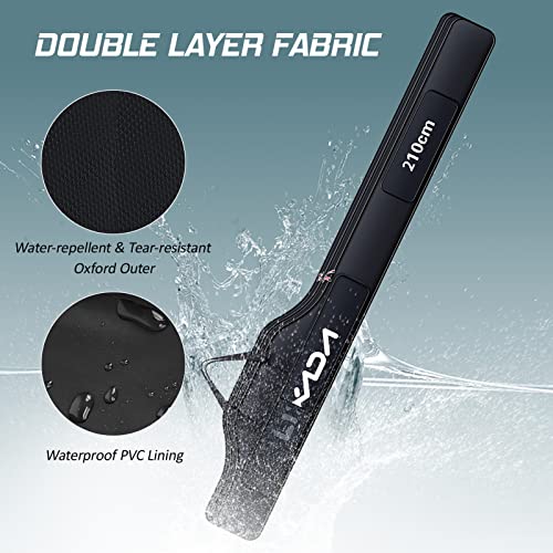 Lixada Fishing Rod Case, Portable Folding Fishing Rod Case Fishing Pole Reel Storage Bag Fishing Gears Organizer