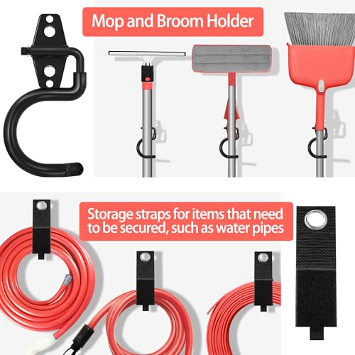 Kodreat 18 Pack Garage Hooks Heavy Duty - Anti-Slip Coating， Garage Storage Hooks for Hanging Bike，Ladder，Garden Tools，Hose