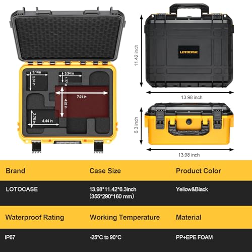Case for Cordless Drill/Impact Driver Set - Waterproof Hard Tool Box for Dewalt Taladro, Power Tool Kit Bag for Drill Set | Impact Driver/Battery/Charger