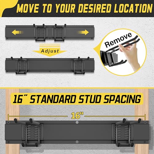 klasit Garage Wall Organizer,15Pack Carries 675 lbs,Garden Tool Organizer 48in With Large Storage Space,Easy Assembly, Sturdy Design,for Efficient Tool Storage Garage Organization