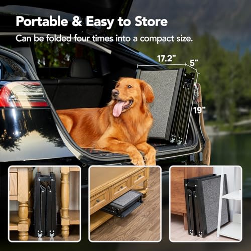 PetThem Dog Ramp for Cars, 71" L × 17.2" W, Extra-Long Foldable