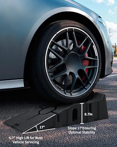 Garvee Plastic Car Service Ramps,Portable Low Profile Car Ramps