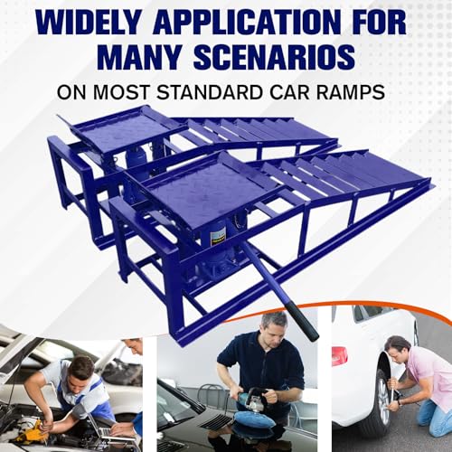 2 Pack Hydraulic Car Service Ramps,Low Profile Car Lift Service Ramps