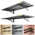 Brukid 2Pack 1.64x4ft Adjustable Metal Garage Wall Shelving Heavy Duty Garage Storage Shelf Wall Mounted Black
