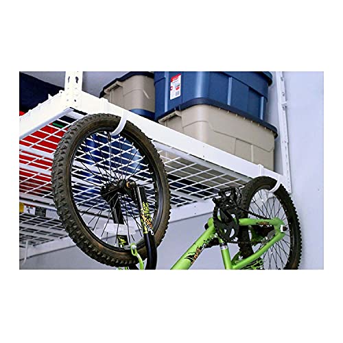 SafeRacks Deluxe Accessory Hook Package for Garage Storage - Heavy Duty Steel Utility Hangers for Wall Mount - Organize Tools, Ladders, Bikes - White