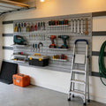 RocVanc Slatwall Panel 4x8FT, Garage Slat Wall Storage Systems Durable and Sturdy, Easy-to-Install Interlocking PVC Slat Wall Organizer Panels Flexible and Convenient, Maximize Vertical Space