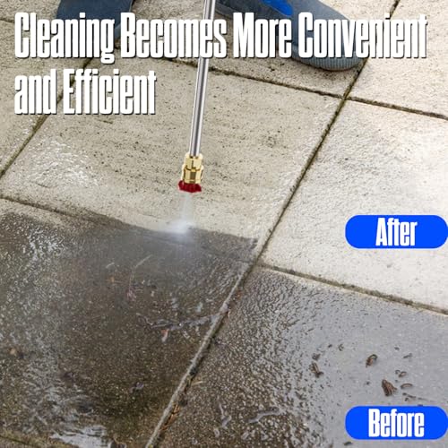 QIOMALA 4800PSI PowerWasher with 4 Quick Connect Nozzles, Foam Cannon for Car, Lane, Patio Cleaning