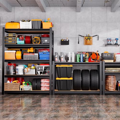71"H-35"W Garage Shelving-2050LBS 5 Tier Storage Shelves,Adjustable Heavy Duty Metal Shelving Unit and Storage Large Rack,Utility Steel Shelf For Shop Warehouse Industrial Pantry Basement